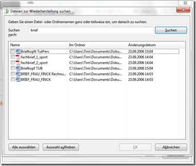 dateien wiederherstellen