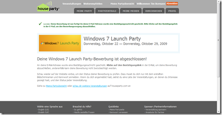 windows launch party bewerbung