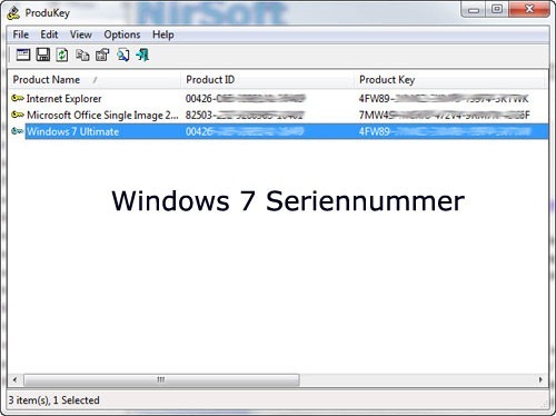 windows 7 seriennummer