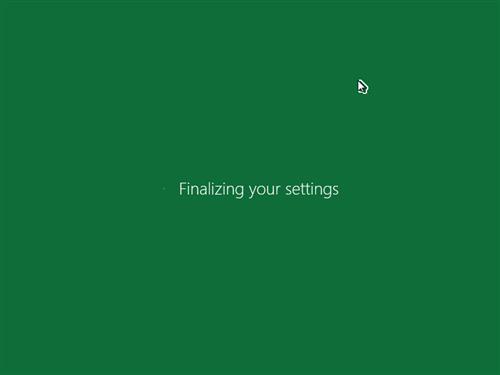 Windows 8 Ende der Installation