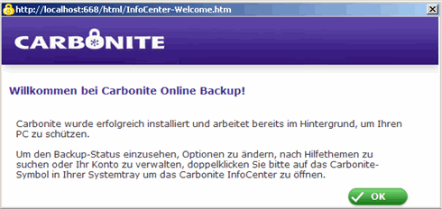 carnbonite datensicherung